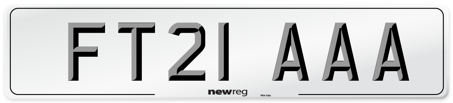 FT21 AAA Number Plate from New Reg